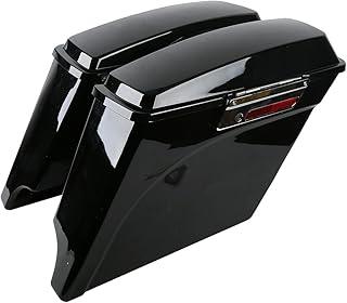 5-Inch Vivid Black Stretched Hard Saddlebags for Harley Touring 1993-2013
